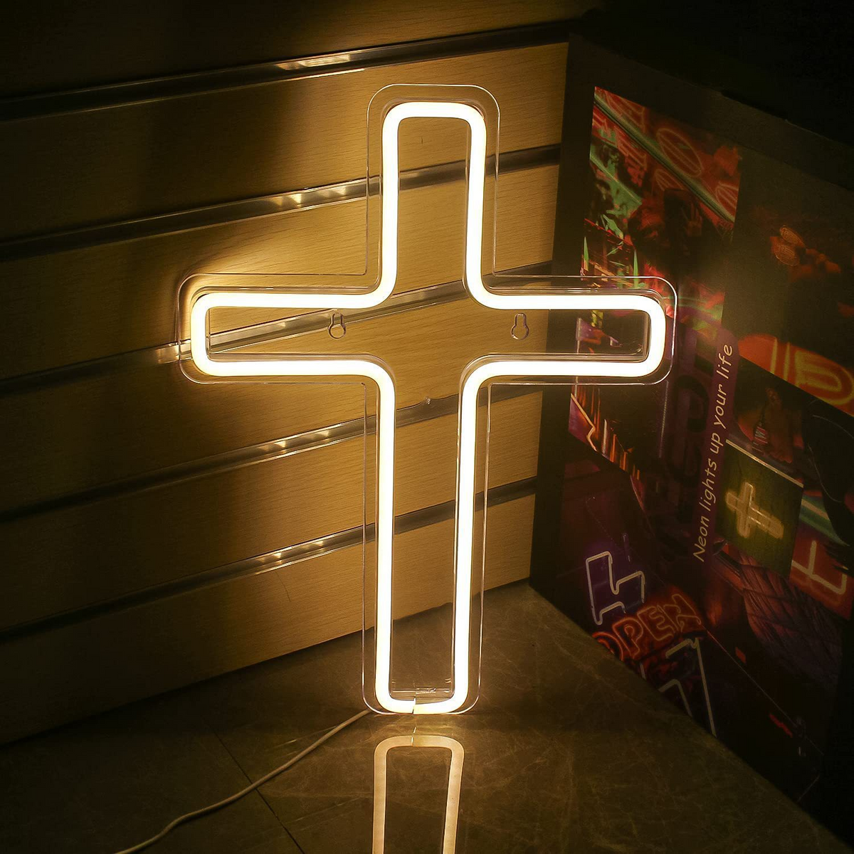 Neon Cross Light