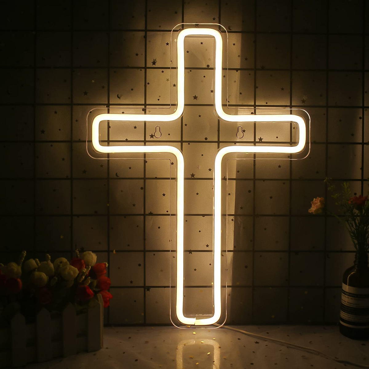 Neon Cross Light