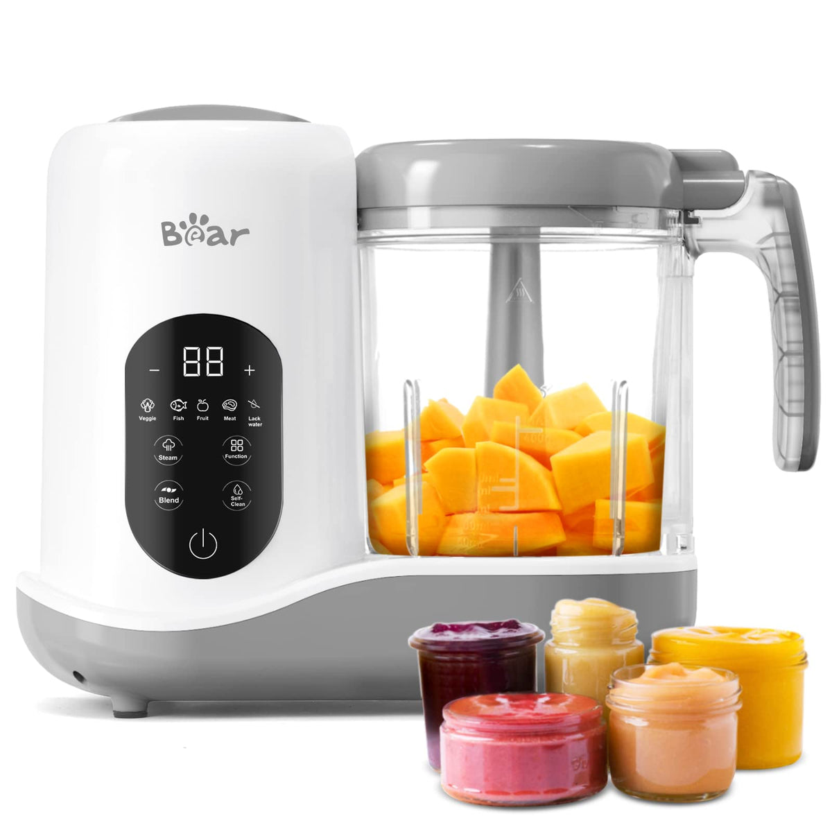 Bear 2023 Baby Food Maker | One Step Baby Food Processor Steamer Puree Blender | Self Cleans | Touch Screen