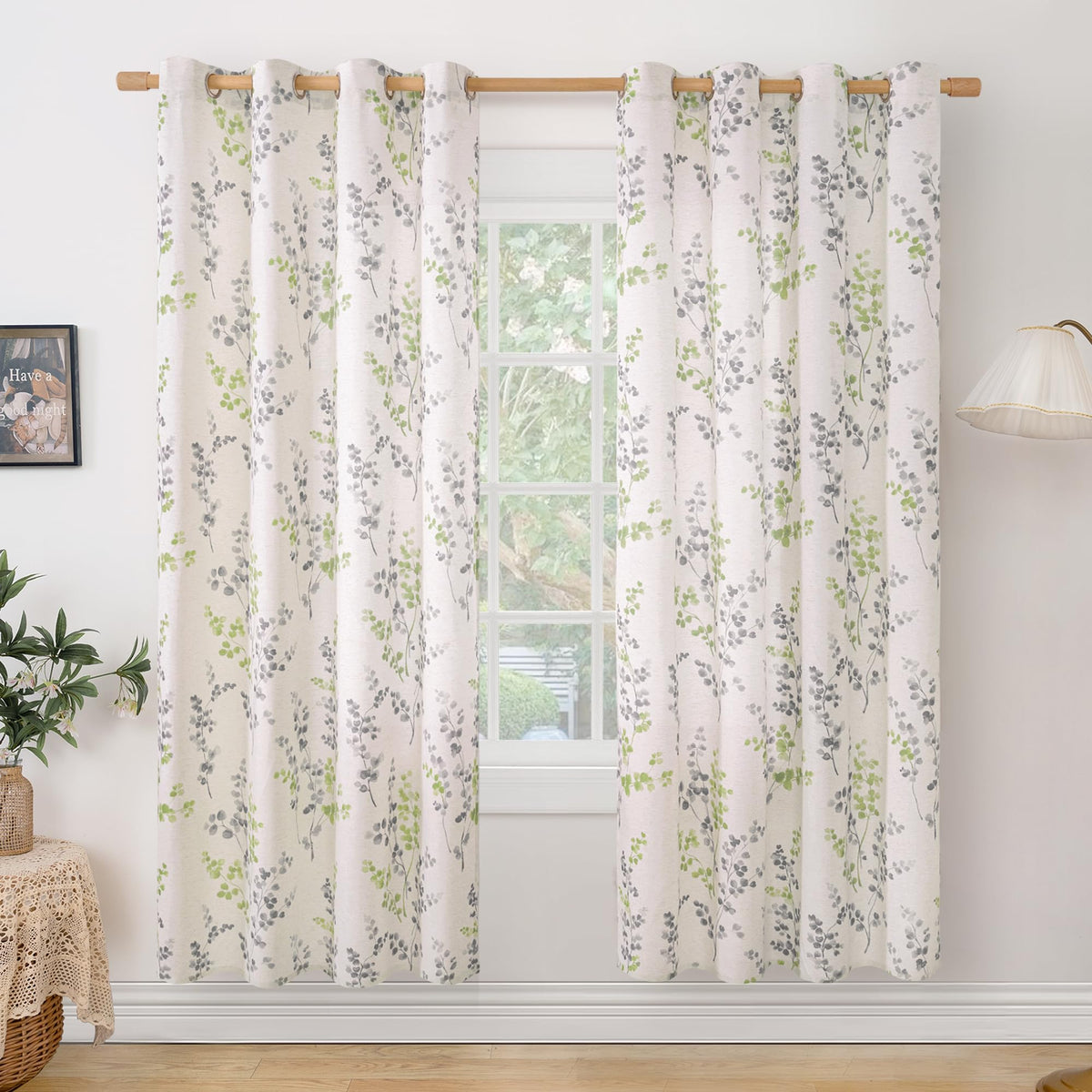 Linen Curtains for Living Room 72 Inch L - Vintage Boho