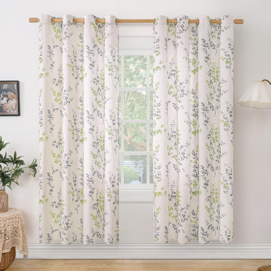 Linen Curtains for Living Room 72 Inch L - Vintage Boho
