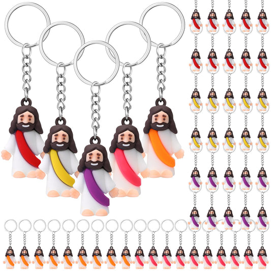 48 Pcs Jesus Toy Keychain