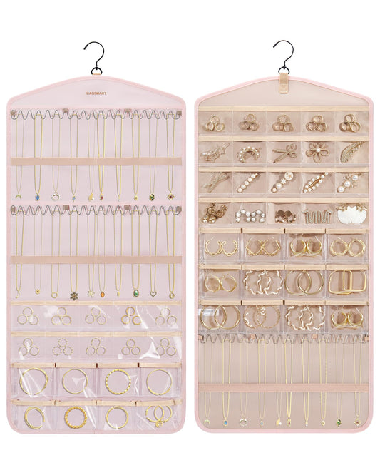 Hanging Jewelry Organizer with Hanger Metal Hooks