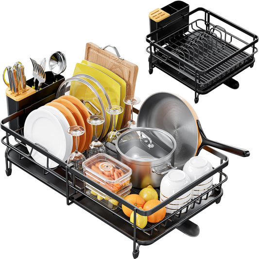 Expandable Dish Drying Rack for Kitchen Counter