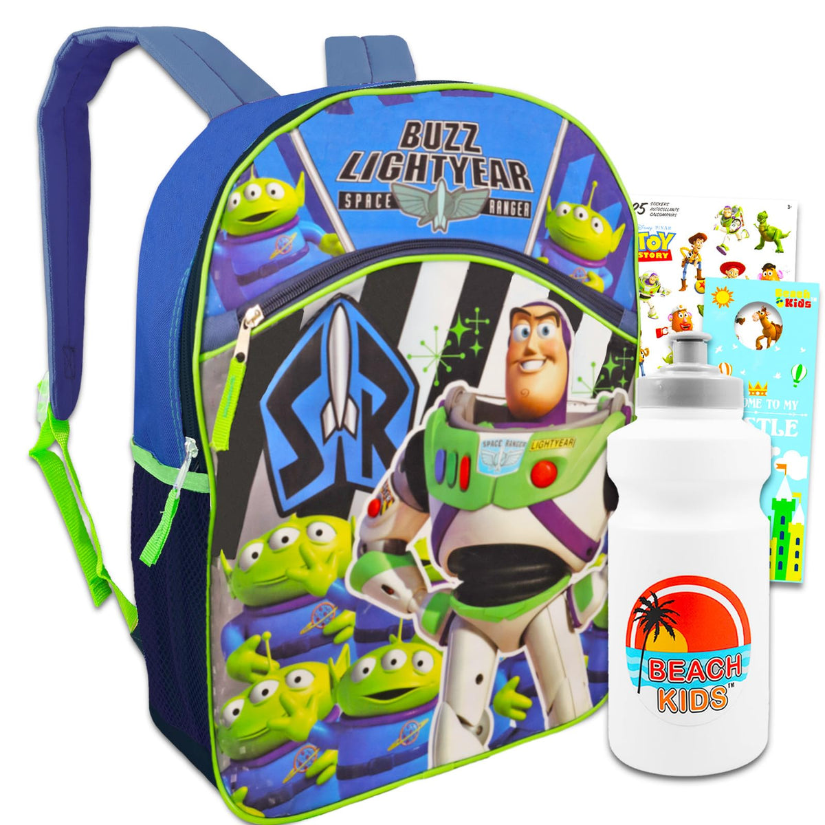 Disney Toy Story Backpack for Kids - Bundle with 15" Buzz Lightyear Backpack