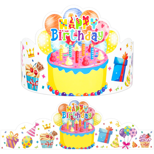 36 Pack Birthday Crowns for Kids