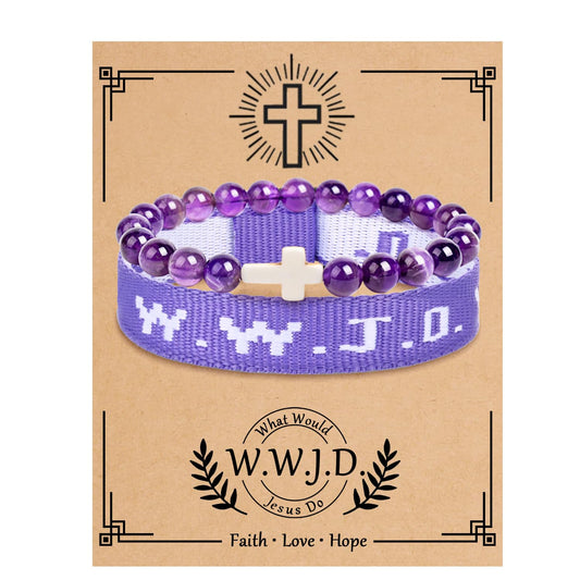 WWJD Purple Bracelets