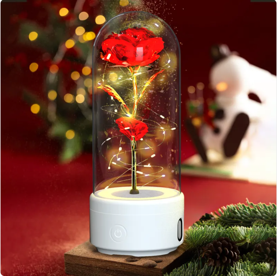 2-in-1 Rose LED Light & Bluetooth Speaker